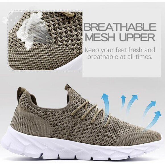 ⚡Mens Brown Running Fashion Tennis Walking Lightweight Athletic Sneakers - Picture 5 of 5